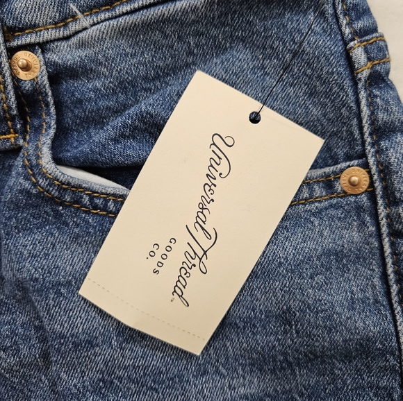 Universal Thread High Rise 90s Slim Comfort Stretch Dark Blue Jeans Size 4 - Picture 10 of 14